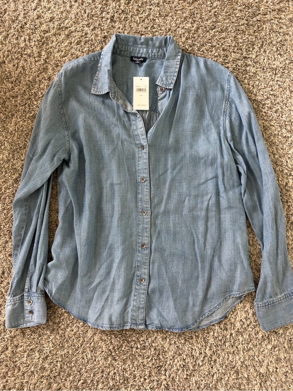 Splendid denim button-Down Denim Shirt